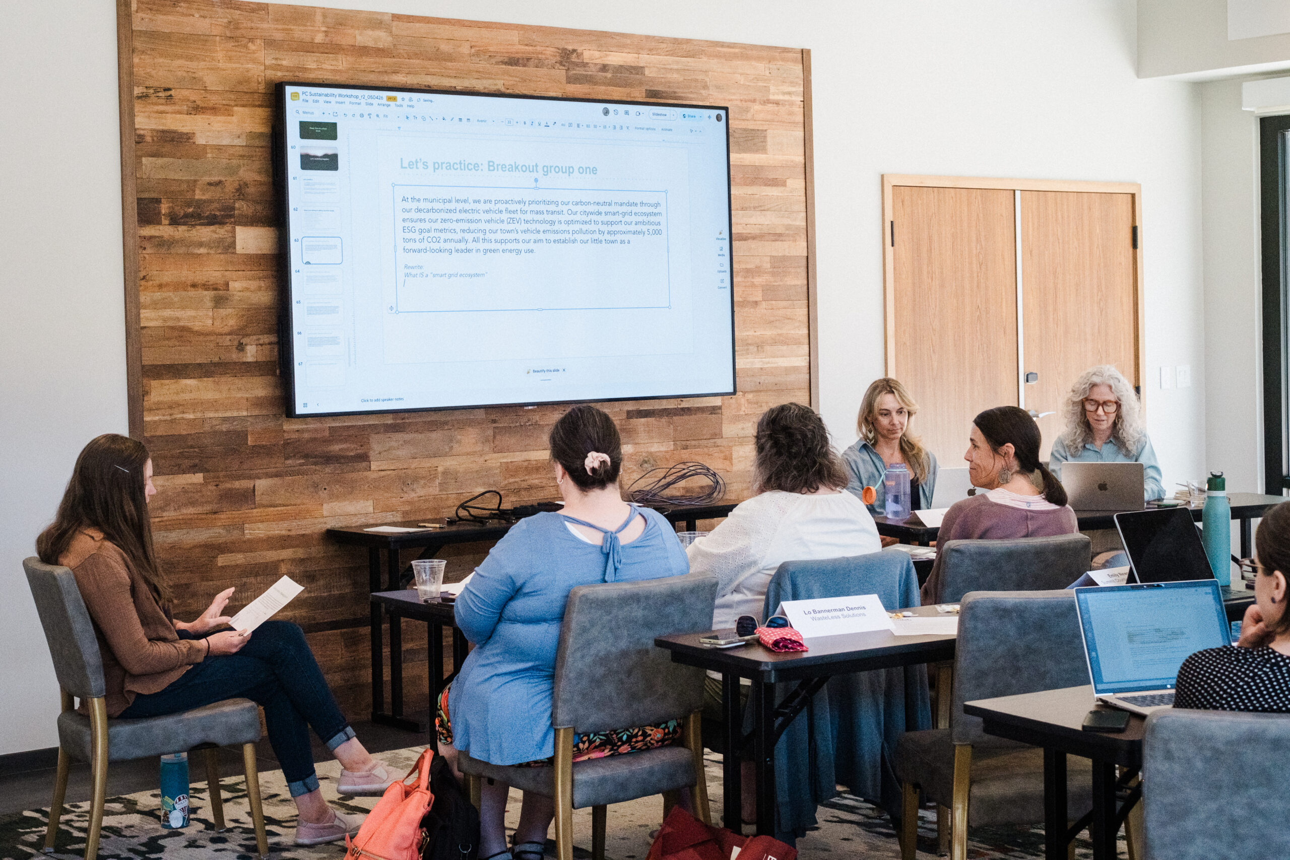 This image shows our Beyond Buzzwords workshop in action at the Hotel Thaynes in Park City